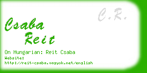 csaba reit business card